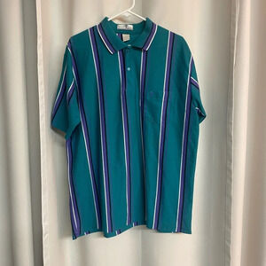 Penguin club men’s golf/polo shirt green/purple/black size  XL